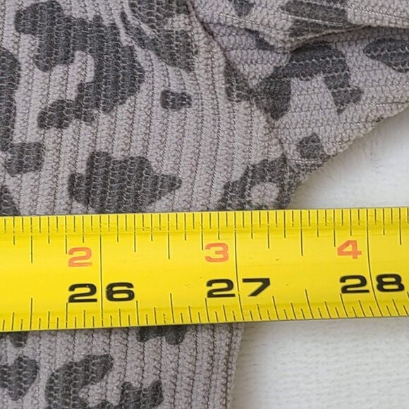 Dazy Sweatshirt Women's XL Gray Leopard Print Ribbed Cotton - Picture 5 of 7